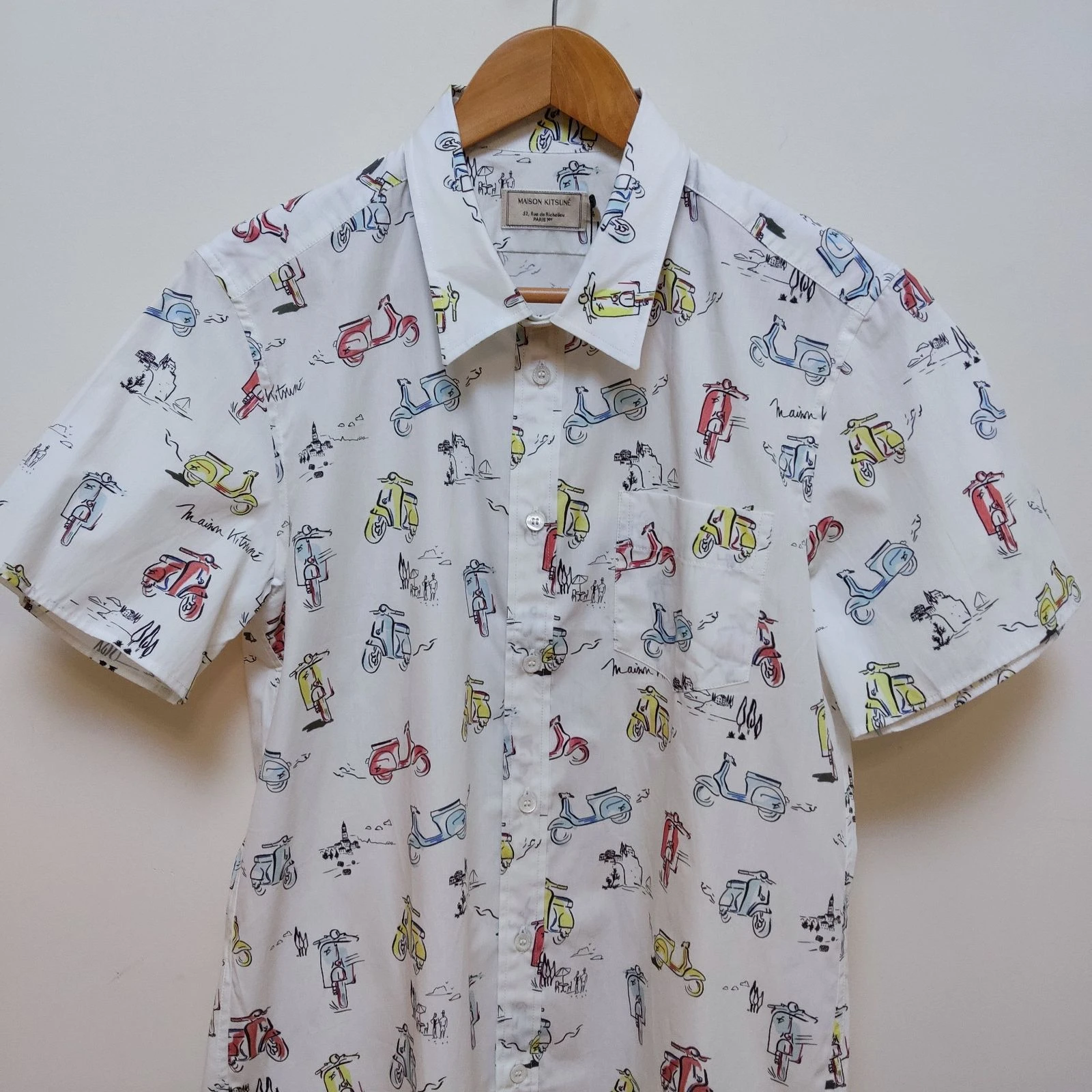 Maison Kitsuné Taille M / 40 Chemise à manches courtes Mup Imprimé multicolore – photo 7